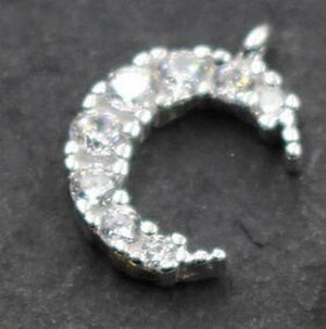 925 Silver Moon Pendant Handcrafted Sterling Silver Mini Charm DIY Jewelry