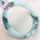 Zheru Jadeite Bracelet Natural Dark Green Bicolor 54-62mm Female Jade Bracelet