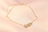 Personalized Stainless Steel Name Anklet in Gold