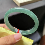 Natural Burmese Jadeite Light Green Bracelet