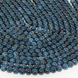 Natural Cobalt Spinel Loose Round Beads 6.8mm With Biotite