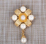 Vintage Pearl Flower Brooch Jewelry For Women/men