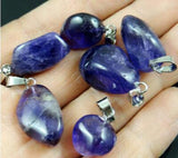 Natural Stone Quartz Crystal Turquoises Irregular Shape Pendant