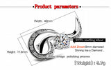 925 Sterling Silver Zircon Inlaid Ladies Brooch Jewelry