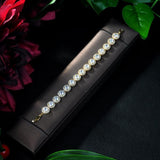 Men Bangles Bracelets with Oval Zircon Stone for Women