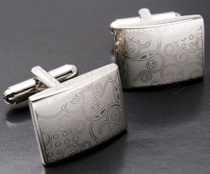 Vintage Decorative Pattern Mirror Cufflinks Nail Sleeve