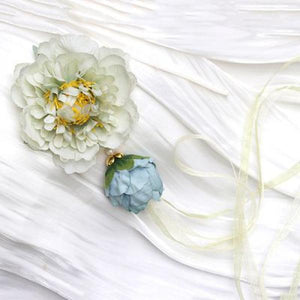 Chinese Hanfu Hair Clip with Tassel Vintage Flower Hairpin