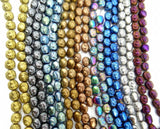 Quartz Crystal Hematite Craft Loose Beads Pendant Jewelry 15''