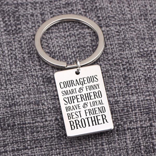 Courageous Personalized Superhero Keychain