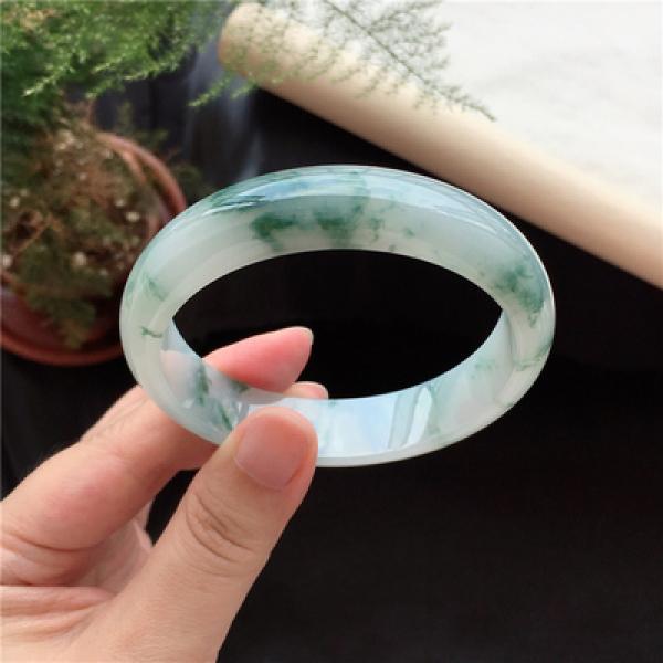 Natural Myanmar Jadeite 54-64mm Flower Bracelet