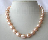 10-11mm Pink Baroque Freshwater Pearl Necklace