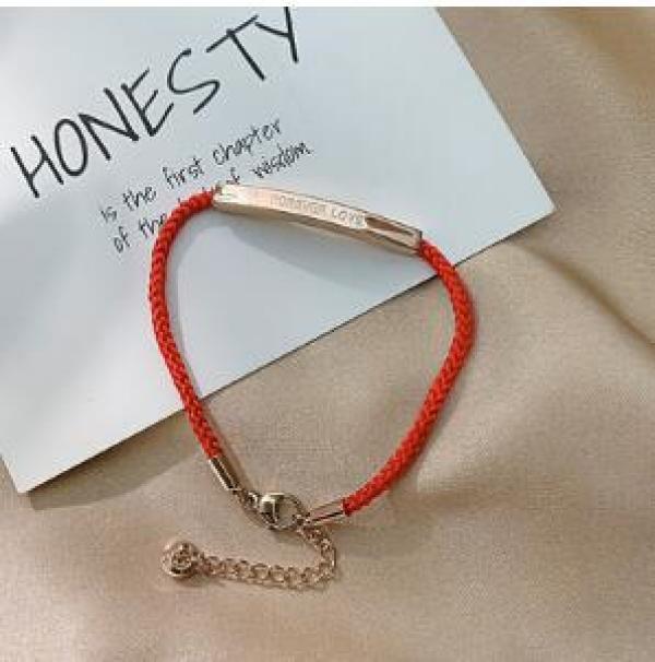 Zodiac Year Red Rope Bracelet Titanium Steel Non-Fading Bracelet