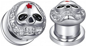 Skull Skeleton Ear Gauges Plugs Tunnel Stretcher