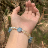 Aquamarine Bracelet Stone Irregular Jewelry