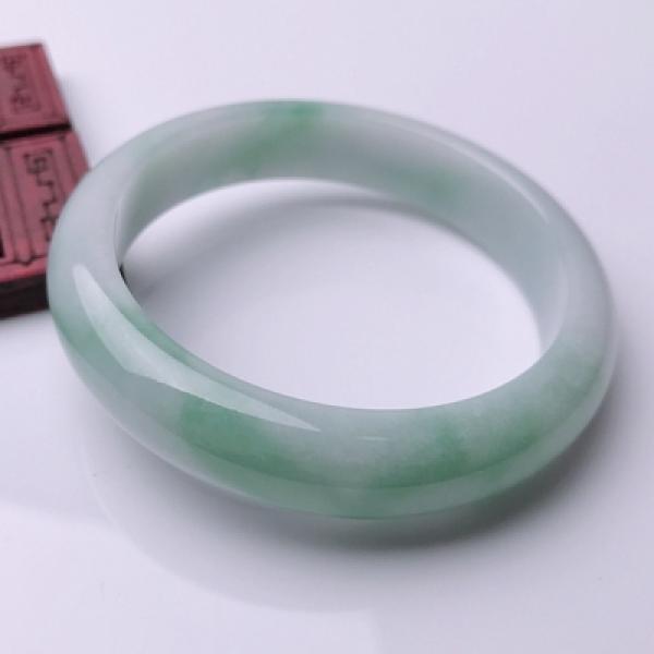 Natural Burmese Jadeite Light Green 54-64mm Bracelet