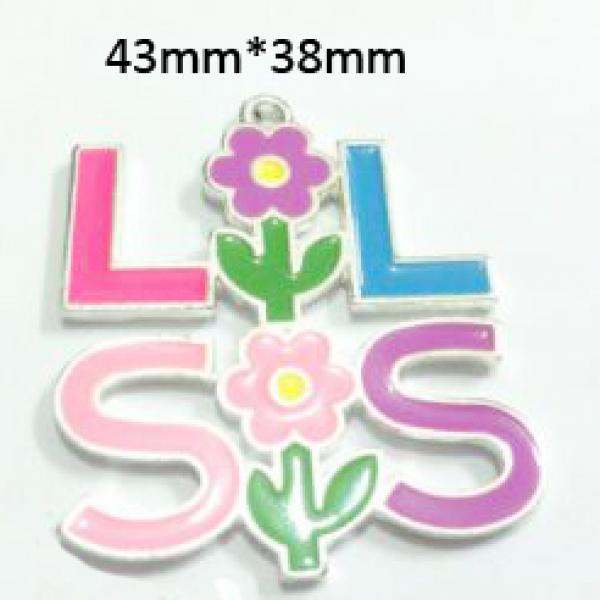 10pcs Enamel Sister Pendants for Chunky Kids Necklace