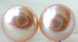 Pink Freshwater Pearl 14k Plated Earrings 11-12mm