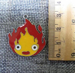 10 pcs Flame Fire Enamel Metal Charms DIY Jewelry Making P25