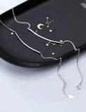 925 Sterling Silver Lucky Bar Anklet Bracelet GTLS880
