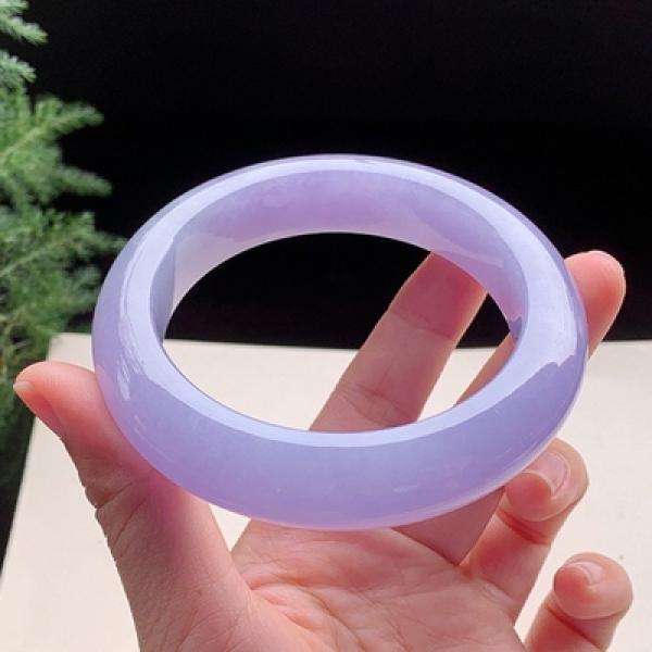 Burmese Light Purple Jade 54-64mm Bracelet Princess Jewelry Gift