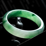 Myanmar Jade A-Class Green Two-color Bracelet 54-62mm