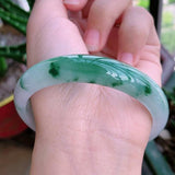 Zheru Jewelry Natural Myanmar Jade Ice Light Green Two-Color Bracelet