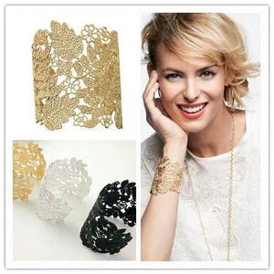 Vintage Leaves Charms Bangles Bracelet for Women
