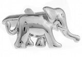 iGame Elephant Cufflinks Silver Novelty Animal Gift For Men