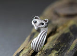 Fox Ring Women's Girl's Retro Burnished Animal Ring Jewelry size Adjustable