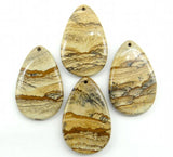 6PCS Natural Stone Quartz Crystal Water Droplets Pendant