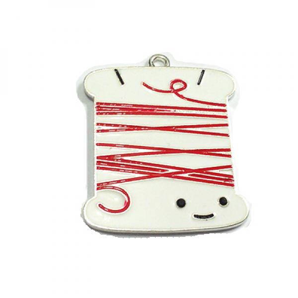 10pcs/lot Enamel Bobbin Card Pendants For Necklace