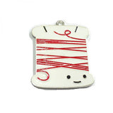 10pcs/lot Enamel Bobbin Card Pendants For Necklace