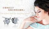 925 Silver Crystal 6-claw Earrings Women Gift Jewelry