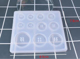 6 Silicone Resin Molds Variety Pendant Tower Alphabet Button Making