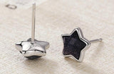 925 Sterling Silver Star Shape Stud Earrings for Women Girls