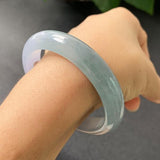 Natural Burmese Jadeite Light Purple Two-Color Bracelet 54-64mm