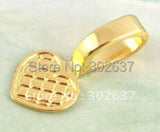 200 PCS Heart Glue on Bail Charms