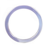 Zheru Natural Agate Chalcedony Thin Bracelet 54-64mm Light Purple