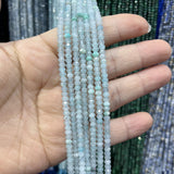 3x2mm Faceted Amazonite Stone Beads Abacus 15''Strand