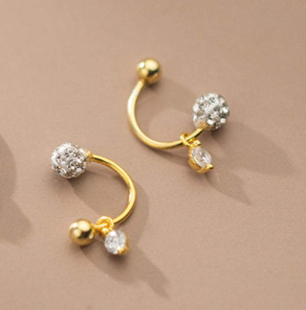 925 Sterling Silver Zircon Stud Earrings Anniversary Jewelry