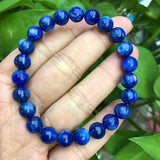 Natural Kyanite Bracelet Round Beads Crystal Healing Stone Jewelry