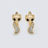 Arrival Women 18K Rose Gold Filled Fox Stud Earrings