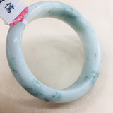 Natural Jadeite Bracelet - 54-62mm, Noble Floating Flower, Female Jade Bracelet