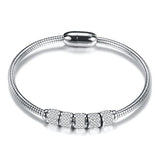 Stainless Steel Women's Bracelet with Magnetic Clasp