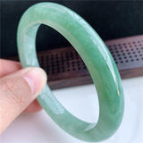 Zheru Natural Burmese Jade Light Green Bracelet 54-64mm