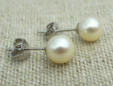 7mm Freshwater Pearl Earring S925 Sterling Silver Classic Stud