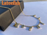 Old English Alphabet Necklace Letter Pave Necklace Numbers Personality Necklaces