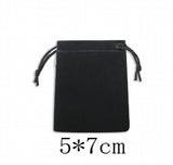 50Pcs/lot 5x7cm Velvet Drawstring Pouch Jewelry Christmas Wedding Bag