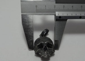 Skull Pendant Necklace Stainless Steel Mens Punk Biker Jewelry