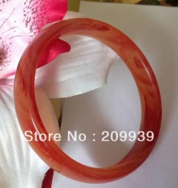 Chinese Red Lab Stone Bangle Bracelet